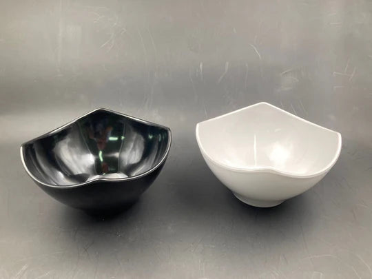 Square Footed Deep Melamine Salad Bowl 17.5 cm