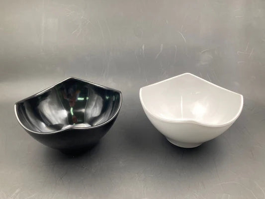 Square Footed Deep Melamine Salad Bowl 17.5 cm