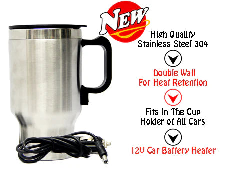 Stainless Steel Mug with Electric Plug