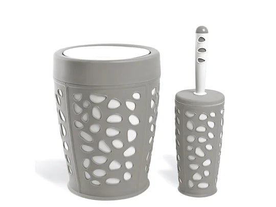 Stone Dust Bin & Toilet Brush Set