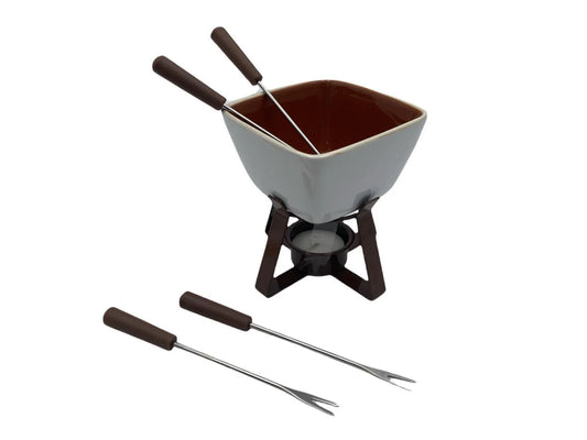 Stone Ware Chocolate Fondue Set