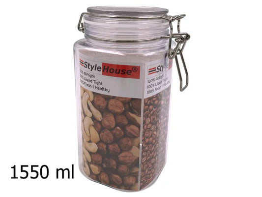 Unbreakable Airtight Seal PET Jar 1550 ml