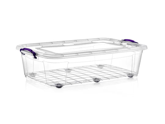 Wheelie Clear Storage Box; 30 lt
