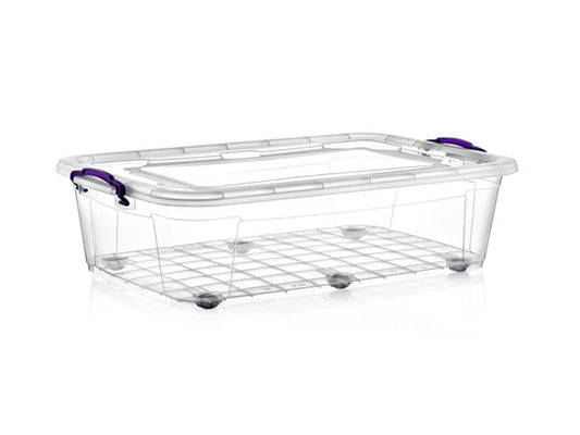 Wheelie Clear Storage Box; 30 lt