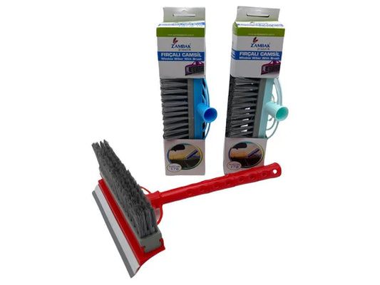 Windows wiper with brush