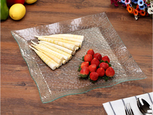 Glass Squared Shallow dish.