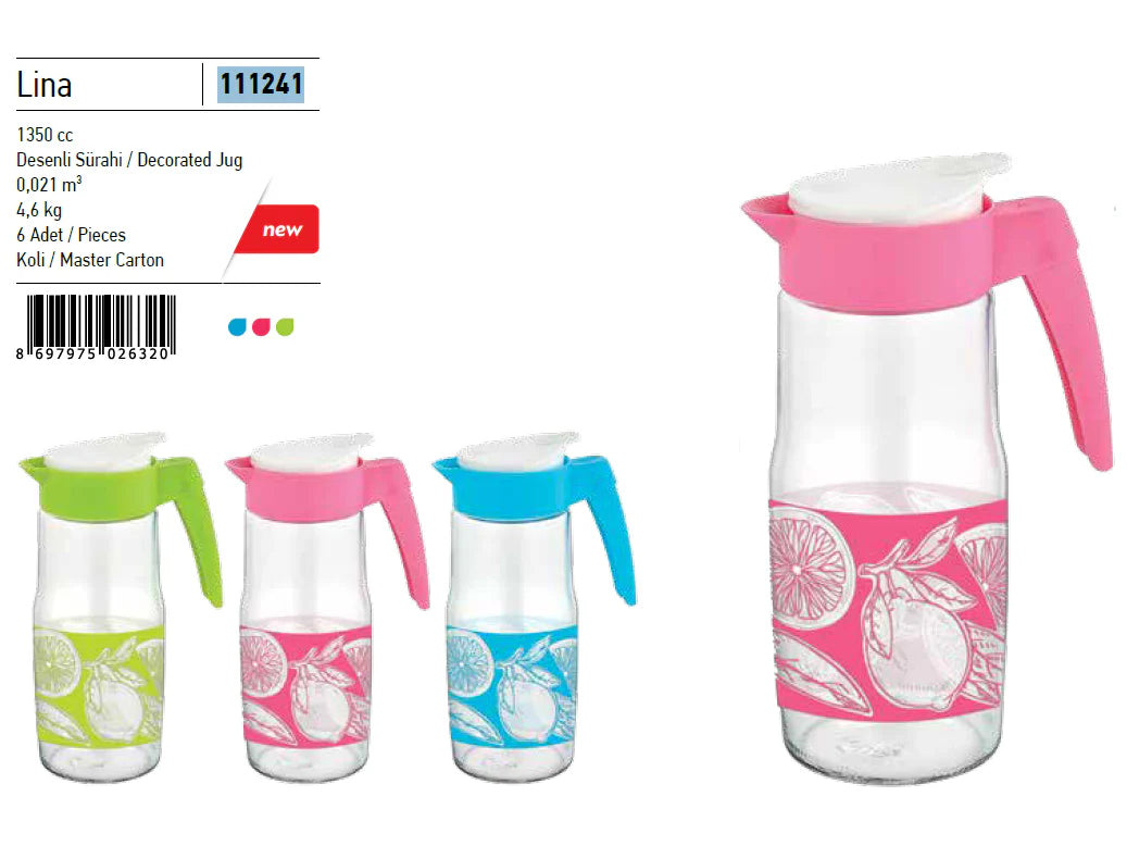 LINA 1350 CC DECORATED GLASS JUG
