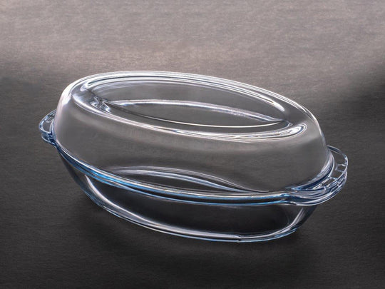 Oven Safe Borosilicate Glass Casserole with Lid 24.7 cm