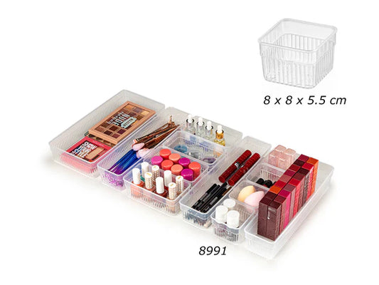Small Transparent Drawer Organizer 8x8 cm
