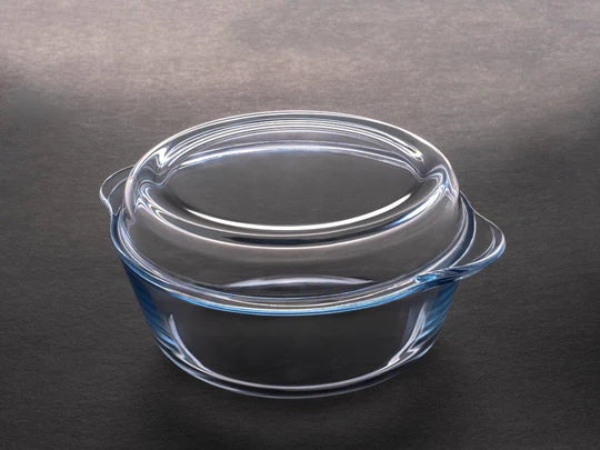 Oven Safe Borosilicate Glass Casserole with Lid 24.7 cm
