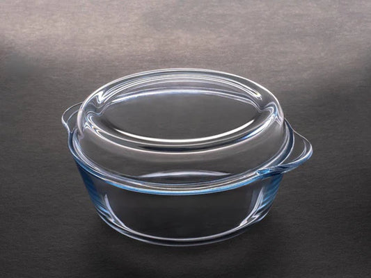 Oven Safe Borosilicate Glass Casserole with Lid 24.7 cm