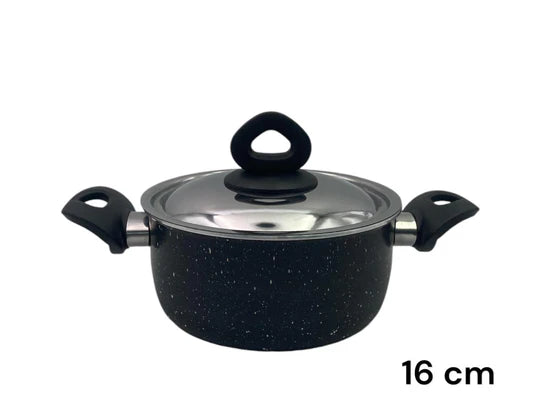 Black Granite Nouval Casserole 16 cm