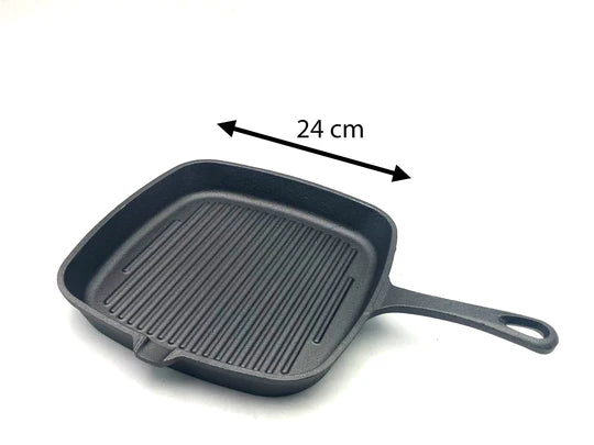 Cast Iron Squared Grill Pan 24 cm