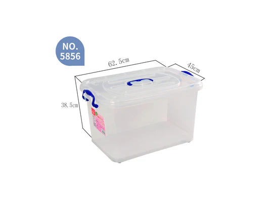 ECOPLUS Clear Storage Box 70 lt with Wheels
