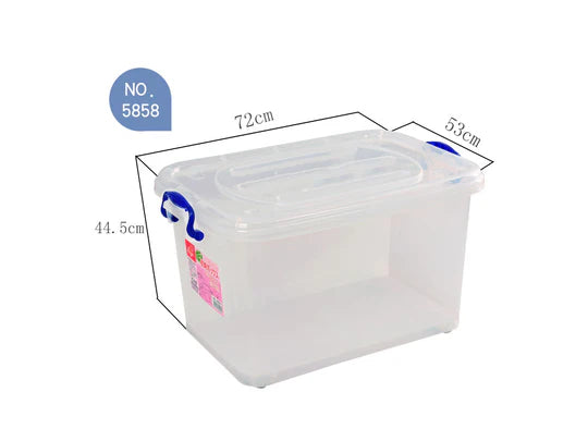 ECOPLUS Clear Storage Box 110 lt with Wheels