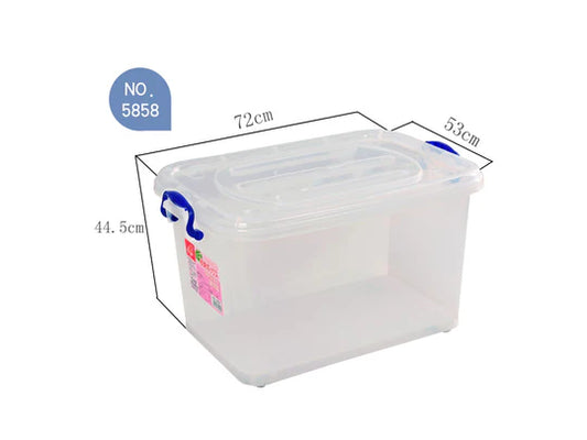 ECOPLUS Clear Storage Box 110 lt with Wheels