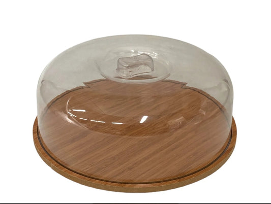 Round Wooden Cake Dome 27.5 cm